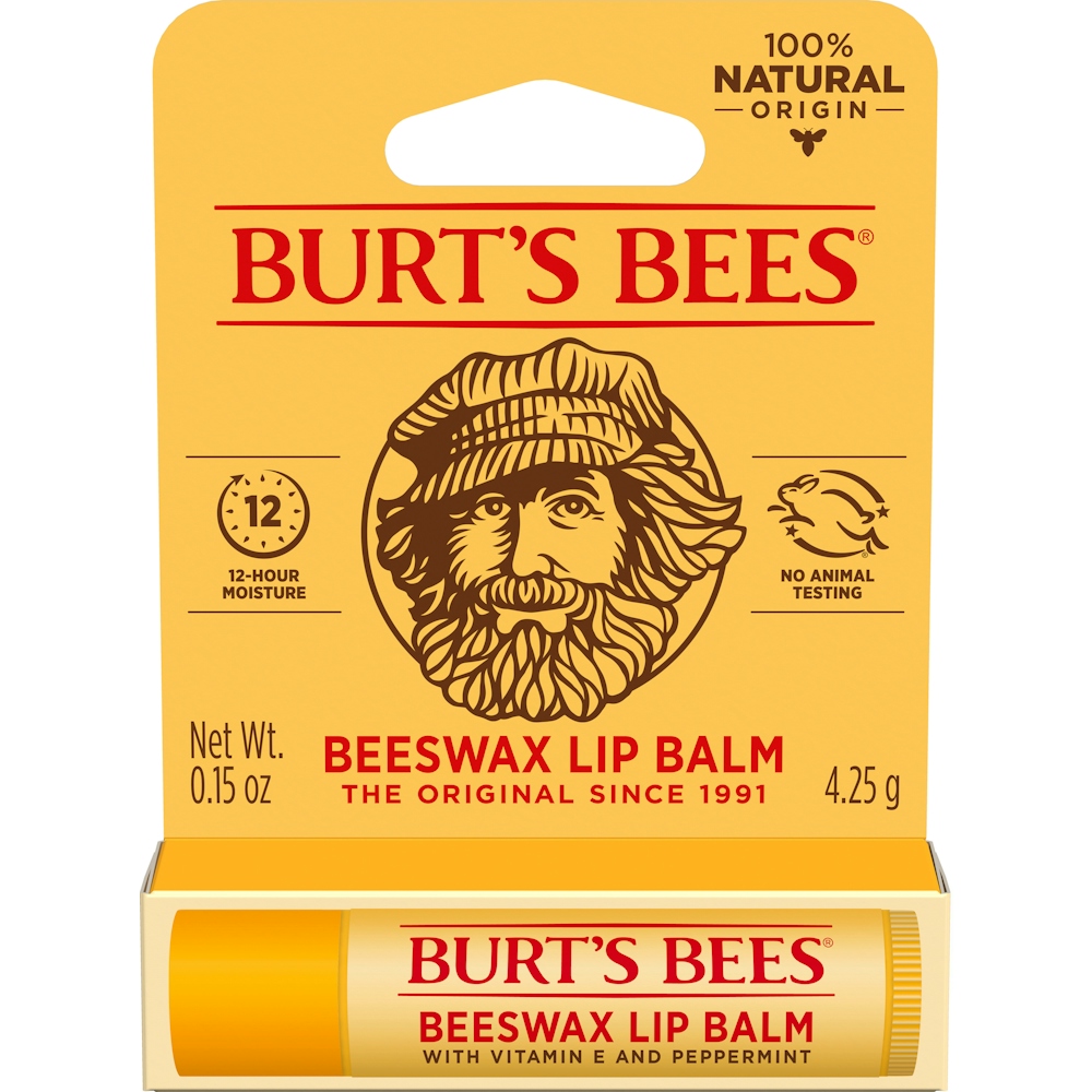 Burt's Bees 100% Natural Origin Moisturizing Lip Balm, Original Beeswax, 0.15 Ounce Tube