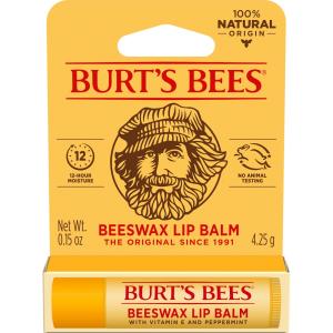 Burt's Bees 100% Natural Origin Moisturizing Lip Balm, Original Beeswax, 0.15 Ounce Tube