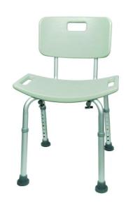 McKesson Bath Bench, Fixed Arm, Aluminum Frame, Removable Back, 19-1/4