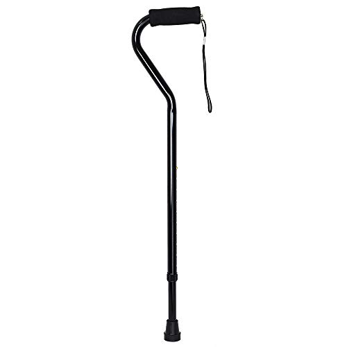 McKesson Black Aluminum Offset Handle Cane 30 To 39" Height