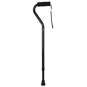 McKesson Black Aluminum Offset Handle Cane 30 To 39" Height