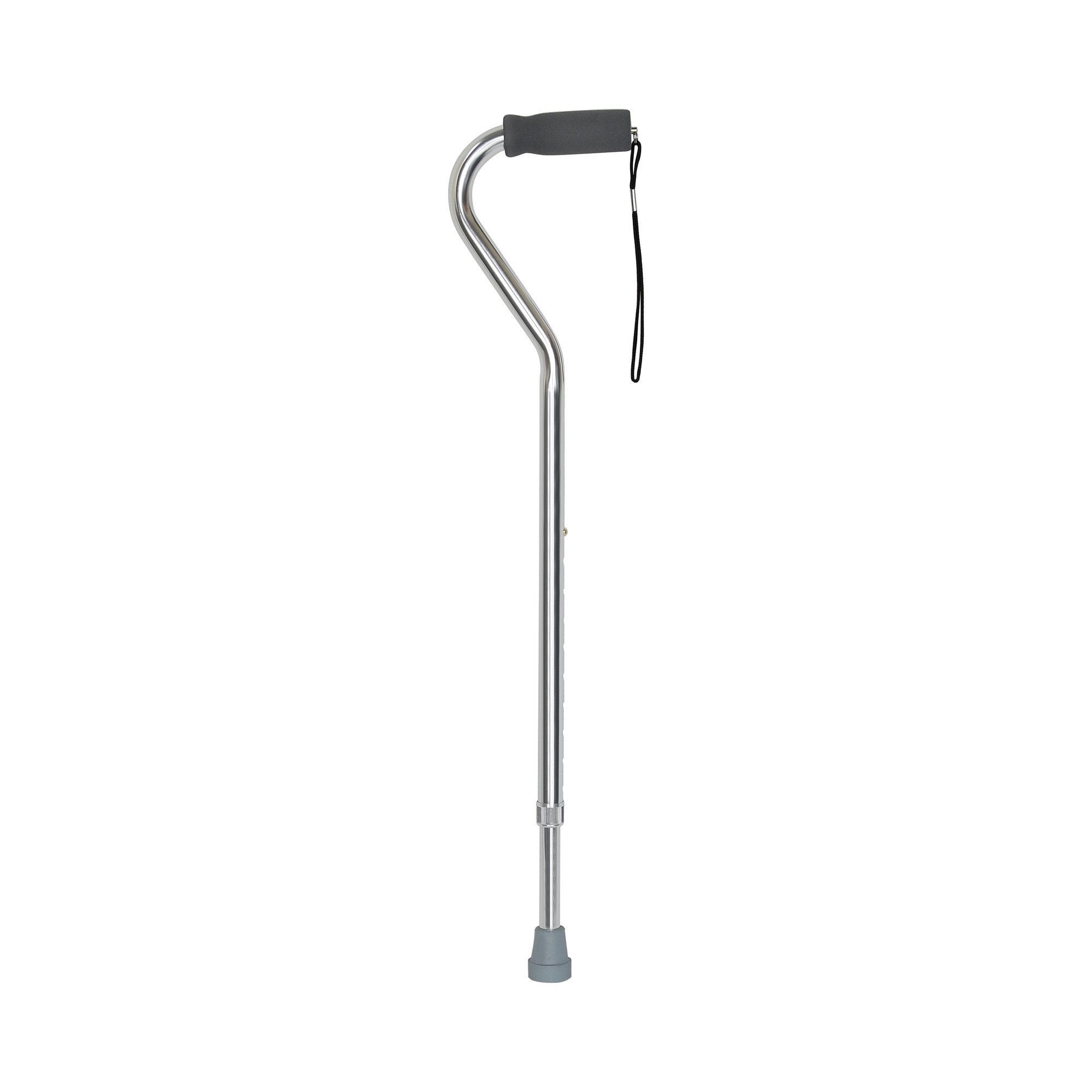 McKesson Offset Cane Aluminum 30 To 39 Inch Height Silver