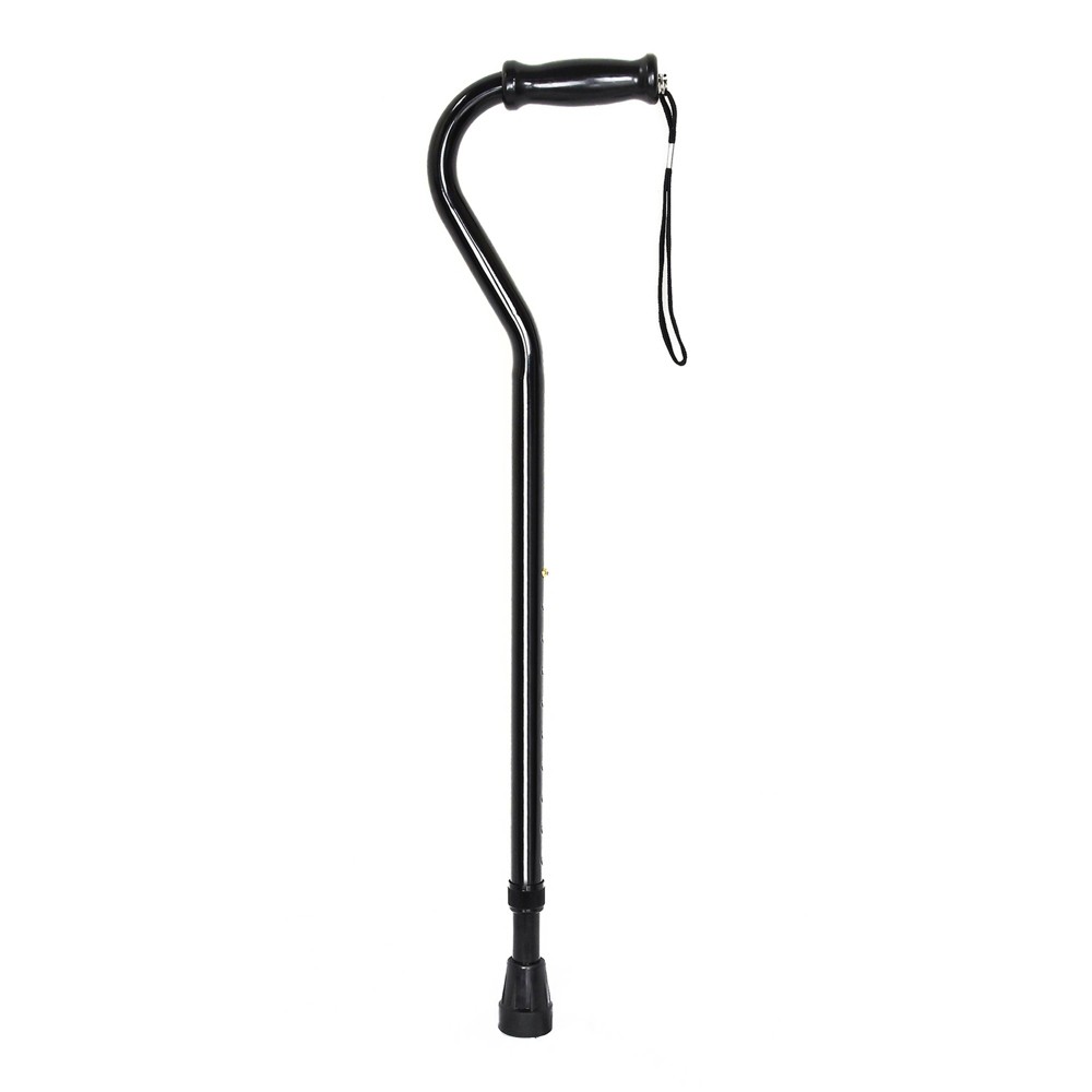 McKesson Offset Cane Steel 29-3/4 To 37-3/4 Inch Height Black, Count Of 1