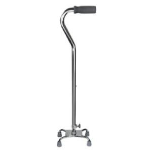 McKesson Quad Cane With Small Base / Offset Handle Steel 30 To 39 Inch Height Chrome