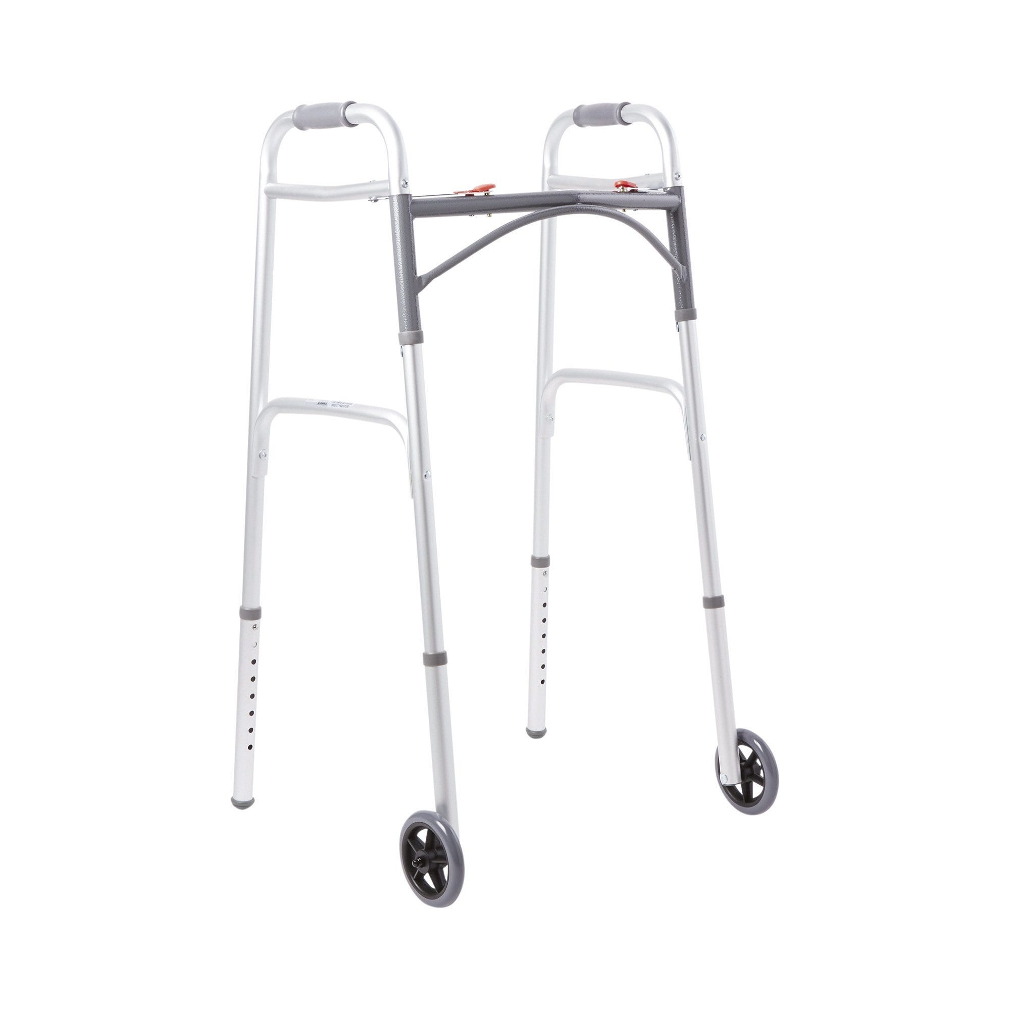 McKesson Folding Walker Adult Aluminum 350 Lbs. 32 To 39 Inch