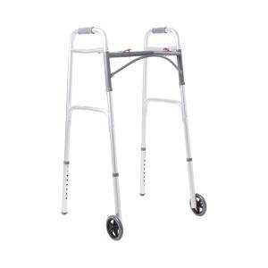 McKesson Folding Walker Adult Aluminum 350 Lbs. 32 To 39 Inch