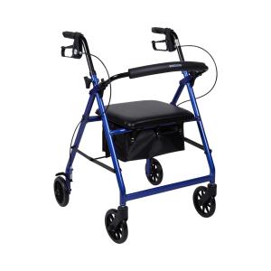 McKesson 4 Wheel Rollator - Blue/Black