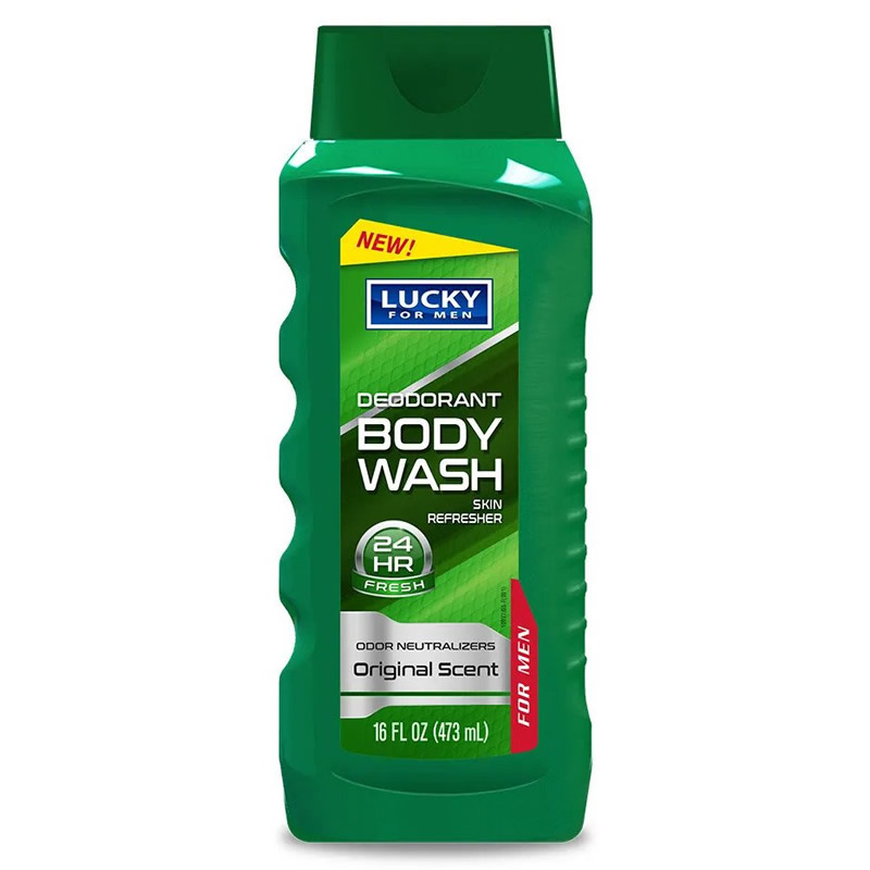 Lucky For Men 24 Hr Fresh Deodorant Original Scent Body Wash 16 Fl Oz