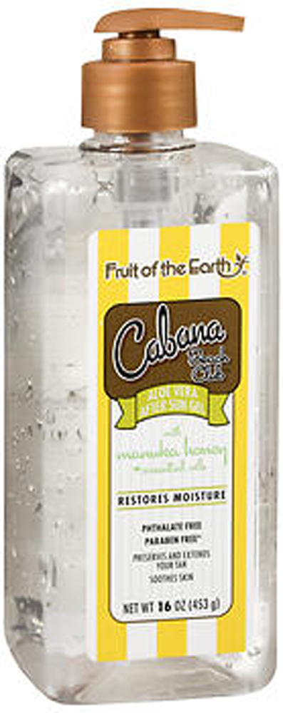 Fruit Of The Earth Cabana Beach Club Aloe Vera After Sun Gel With Manuka Honey & Essential Oils - 16 Oz