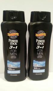 Power Stick 12-18oz Men Cool Blue Water Body Wash 3in1
