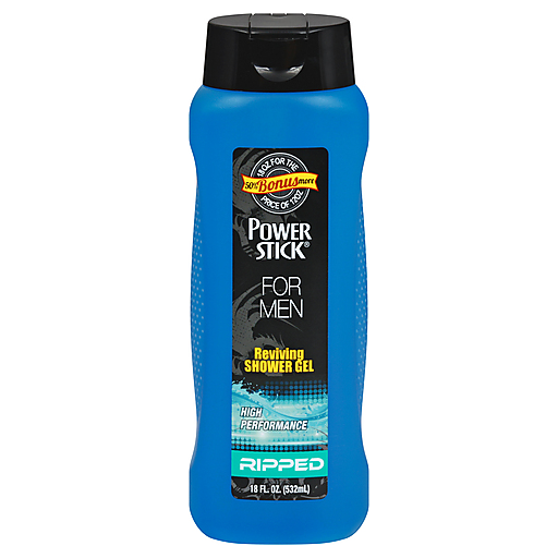 Power Stick Shower Gel, Reviving, Ripped, For Men 18 Oz