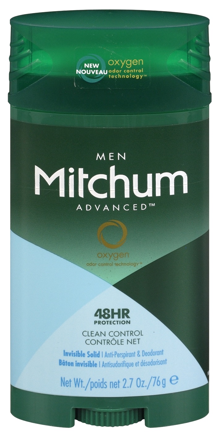 Mitchum Antiperspirant Deodorant Stick For Men, Triple Odor Defense Invisible Solid, 48 Hr Protection, Dermatologist Tested, Clean Control, 2.7 Oz
