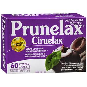 Prunelax Ciruelax Maximum Relief Dietary Supplement Coated Tablets