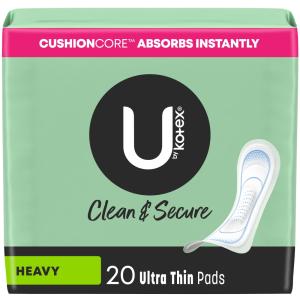 U by Kotex Security Ultra Thin Pads, Heavy Flow, Long, Unscented