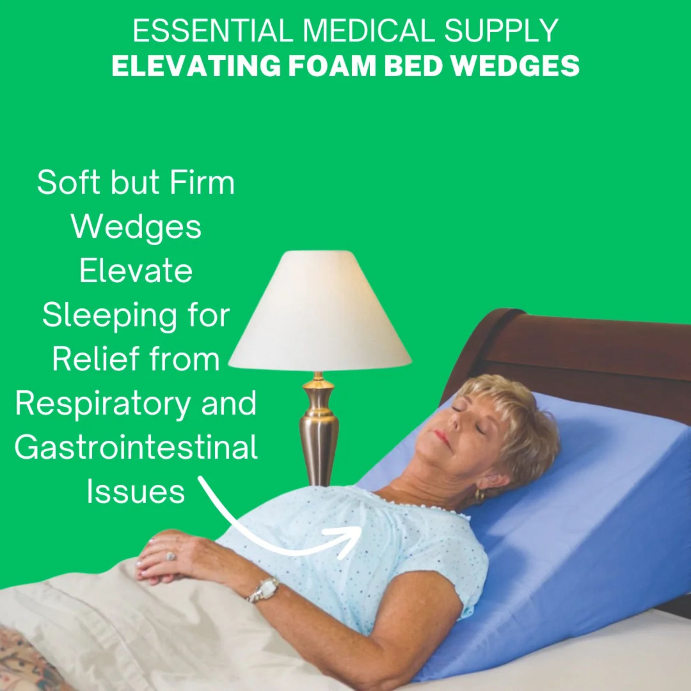 Essential Medical Supply Elevating Foam Bed Wedge For User Comfort And Support, 10 Inch