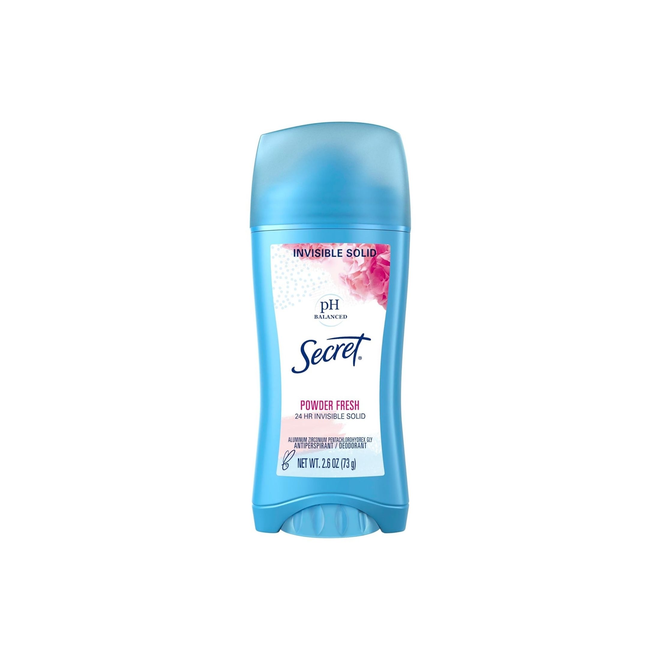 Secret Invisible Solid pH Balanced Powder Fresh Antiperspirant & Deodorant, 2.6 OZ