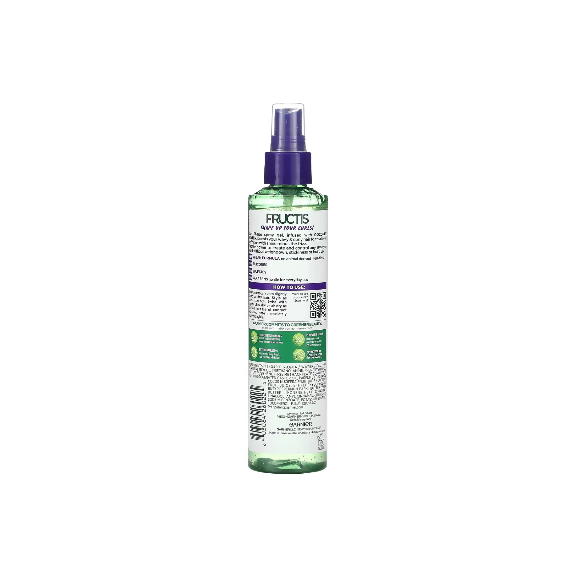 Garnier Fructis Style Spray Gel, Defining, Curl Shape, Strong Hold