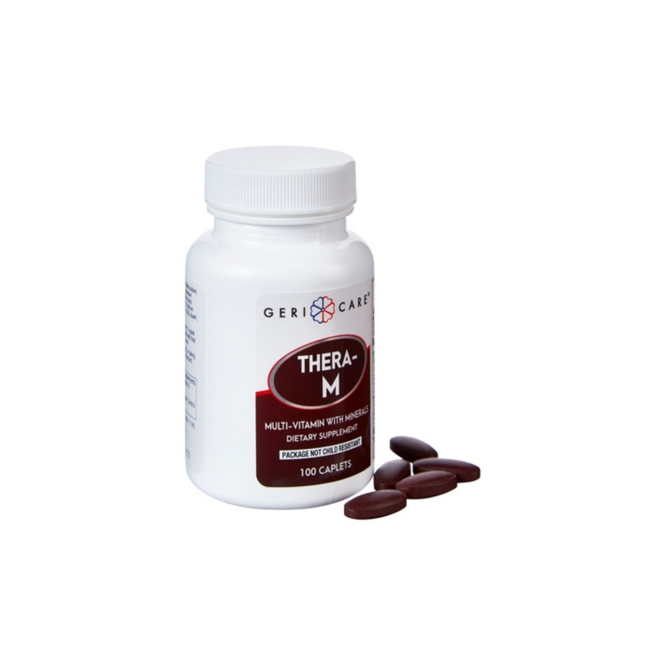 Geri-Care McKesson Multivitamin Supplement With Minerals Caplets, 100EA Per Bottle