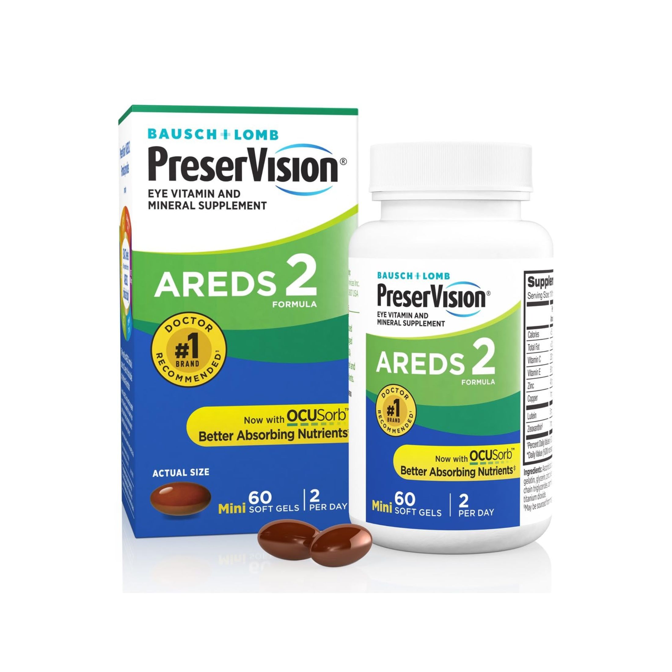 PreserVision Eye Vitamin & Mineral Supplement, Areds Formula, Soft Gels
