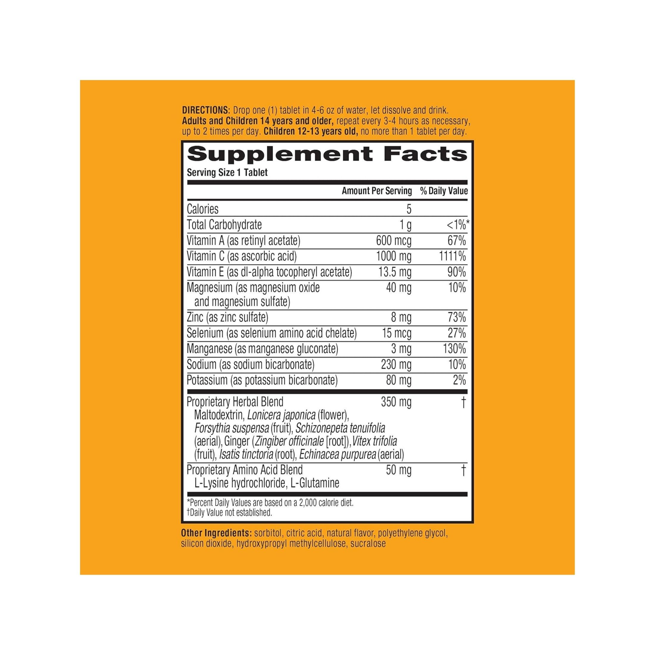 Airborne Lemon Lime Effervescent Tablets, 10 Count - 1000mg Of Vitamin C - Immune Support Supplement (Packaging May Vary)