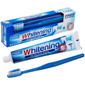 Lucky Super Soft Toothpaste, Fluoride, Anti Cavity, Whitening 6.4 Oz