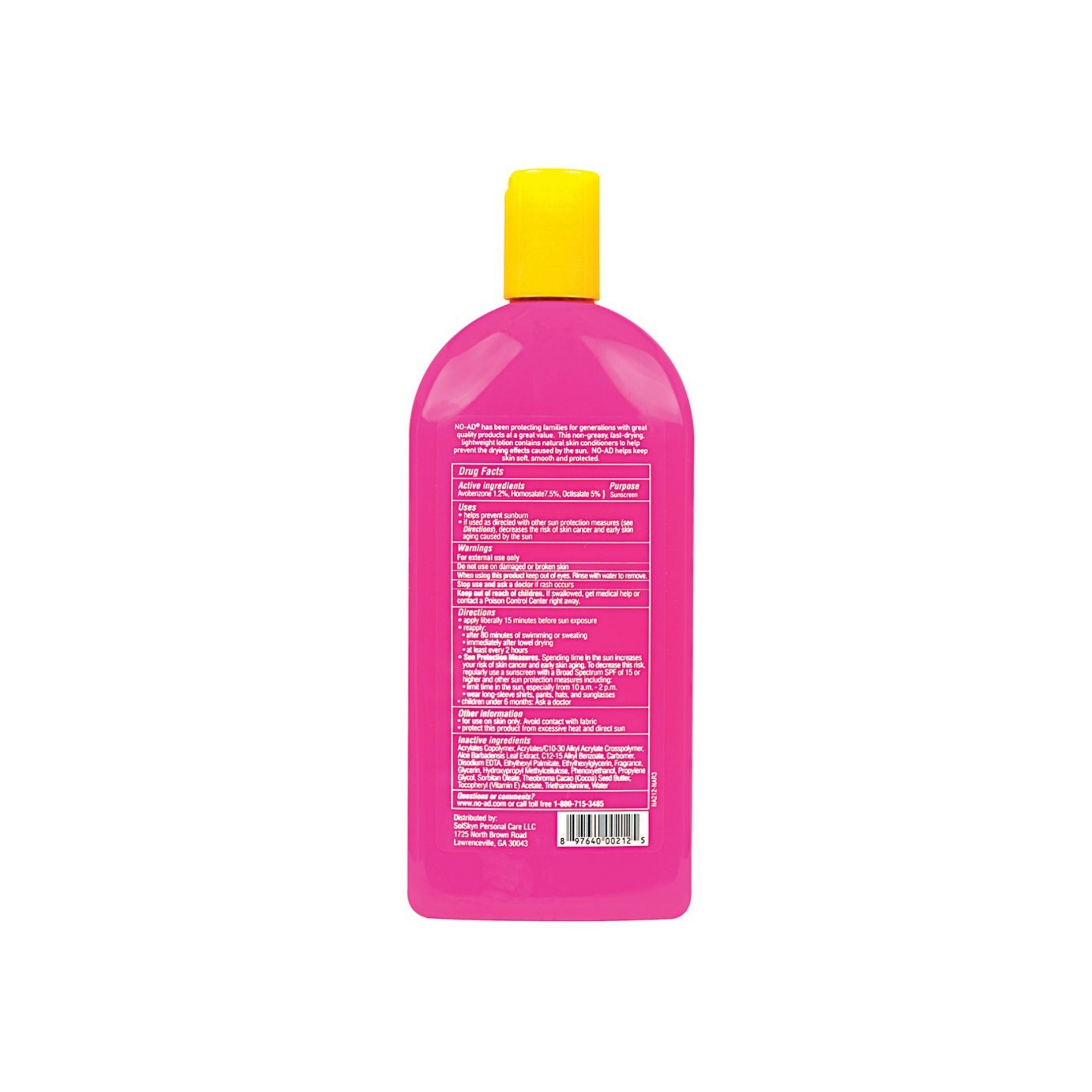 No Ad Sunscreen, Lotion, Broad Spectrum SPF 15, Super Value Size