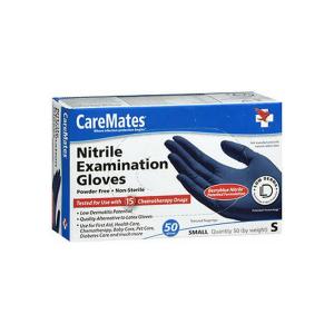 CareMates Powder Free Nitrile Examination Gloves Small