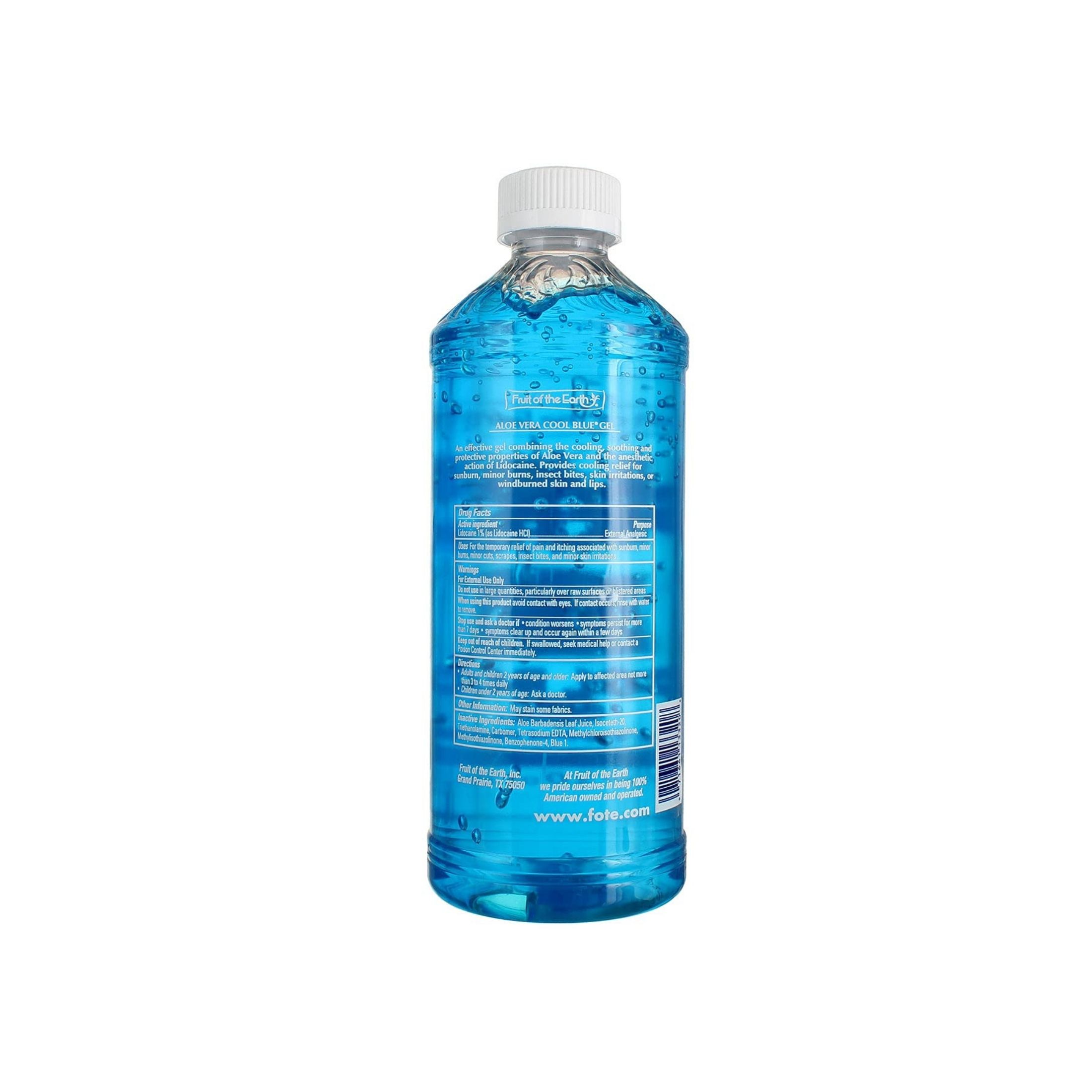 Fruit of the Earth Aloe Vera Gel - Cool Blue - 20 Ounce