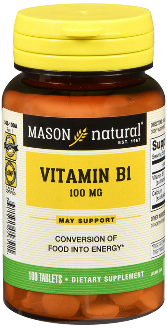 Mason Natural Vitamin B 1, 100 Mg, Tablets