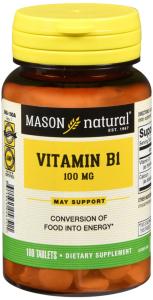 Mason Natural Vitamin B 1, 100 Mg, Tablets