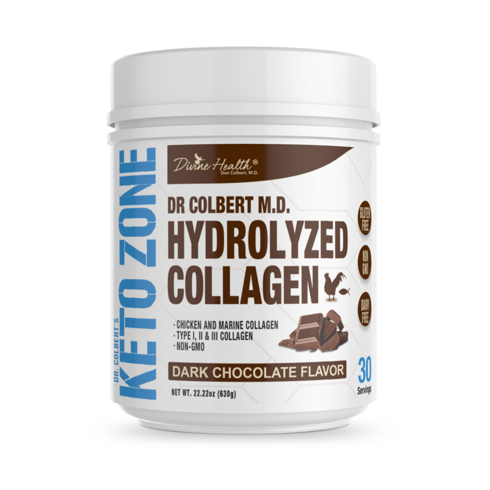 Divine Health Keto Zone Dark Chocolate Hydrolyzed Collagen Protein Powder