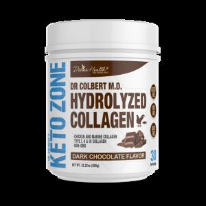 Divine Health Keto Zone Dark Chocolate Hydrolyzed Collagen Protein Powder