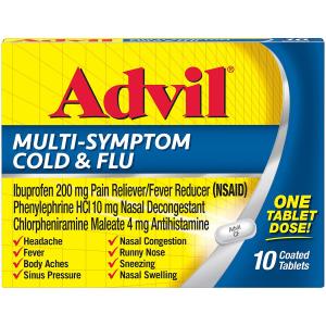 Advil Cold & Flu, Multi Symptom, Coated Tablets