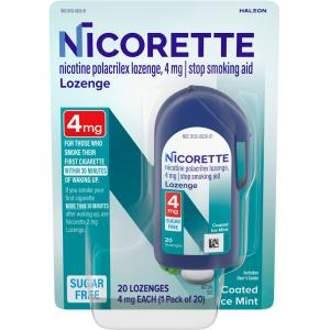 Nicorette Lozenge Coated Ice Mint Stop Smoking Aid, 4 Mg