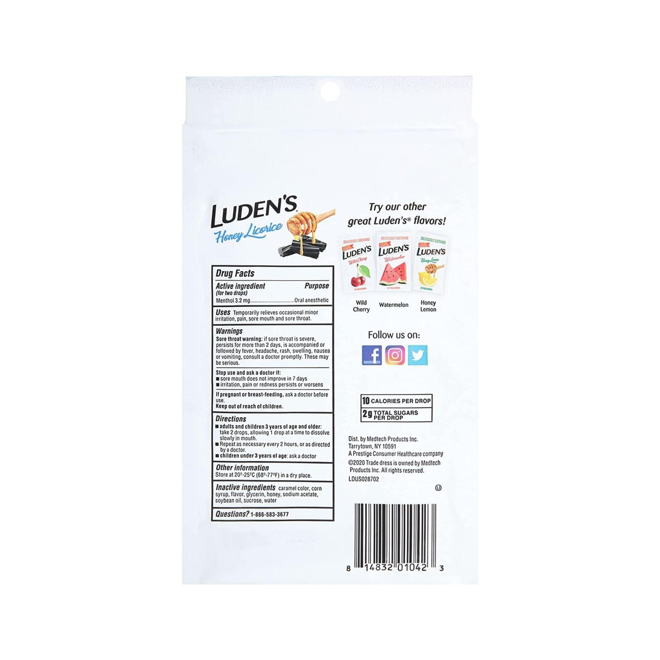 Luden's Throat Drops, Honey Licorice