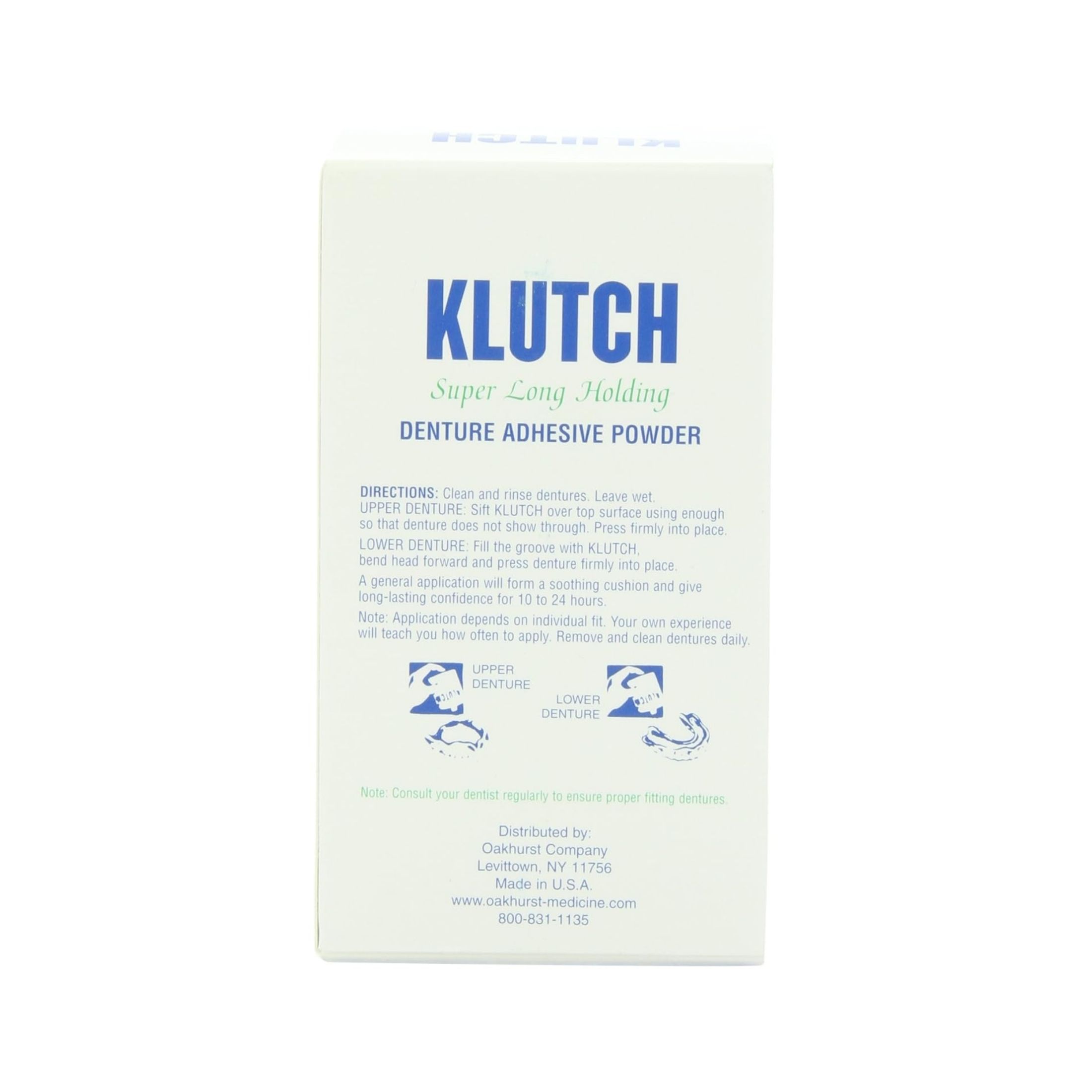 Klutch Denture Adhesive Powder Super Hold 1.75 Oz