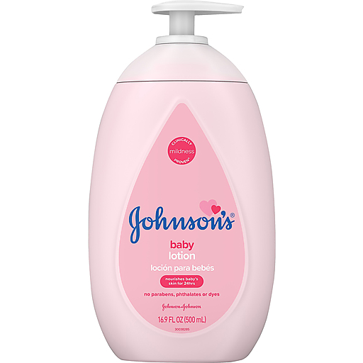 Johnson's Baby Moisturizing Pink Lotion With Coconut Oil, Gentle, Nourishing Body Lotion, Hypoallergenic, Paraben-Free, Dye-Free, Phthalate-Free, 16.9 Fl. Oz