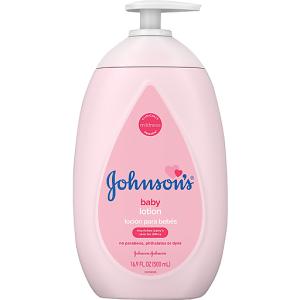 Johnson's Baby Moisturizing Pink Lotion With Coconut Oil, Gentle, Nourishing Body Lotion, Hypoallergenic, Paraben-Free, Dye-Free, Phthalate-Free, 16.9 Fl. Oz