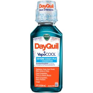 Vicks DayQuil VapoCOOL Severe Cold Flu + Congestion Liquid Medicine - 12 Fl Oz