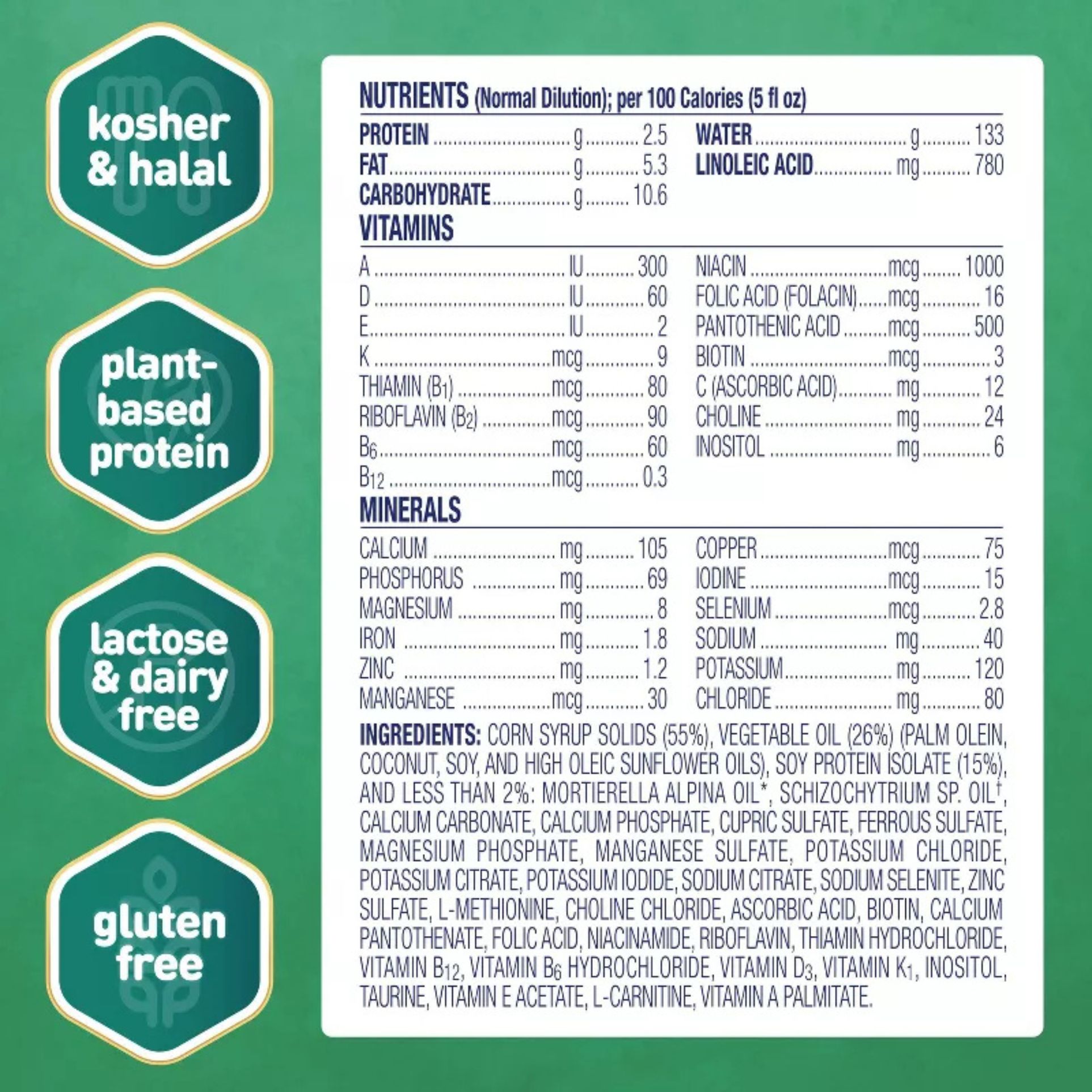 Enfamil Infant Formula, Soy Based Powder With Iron, Simply Plant Based, 0 12 Months 12.9 Oz