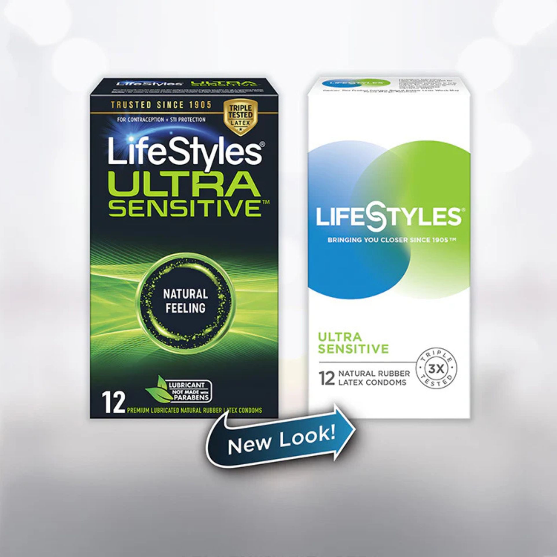 LifeStyles Ultra Sensitive Condoms Lubricated Latex