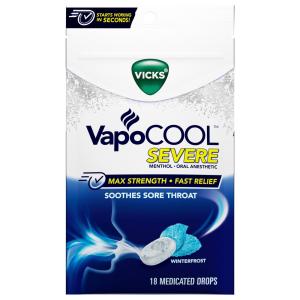Vicks Vapocool Medicated Drops, Winterfrost, Severe, Max Strength