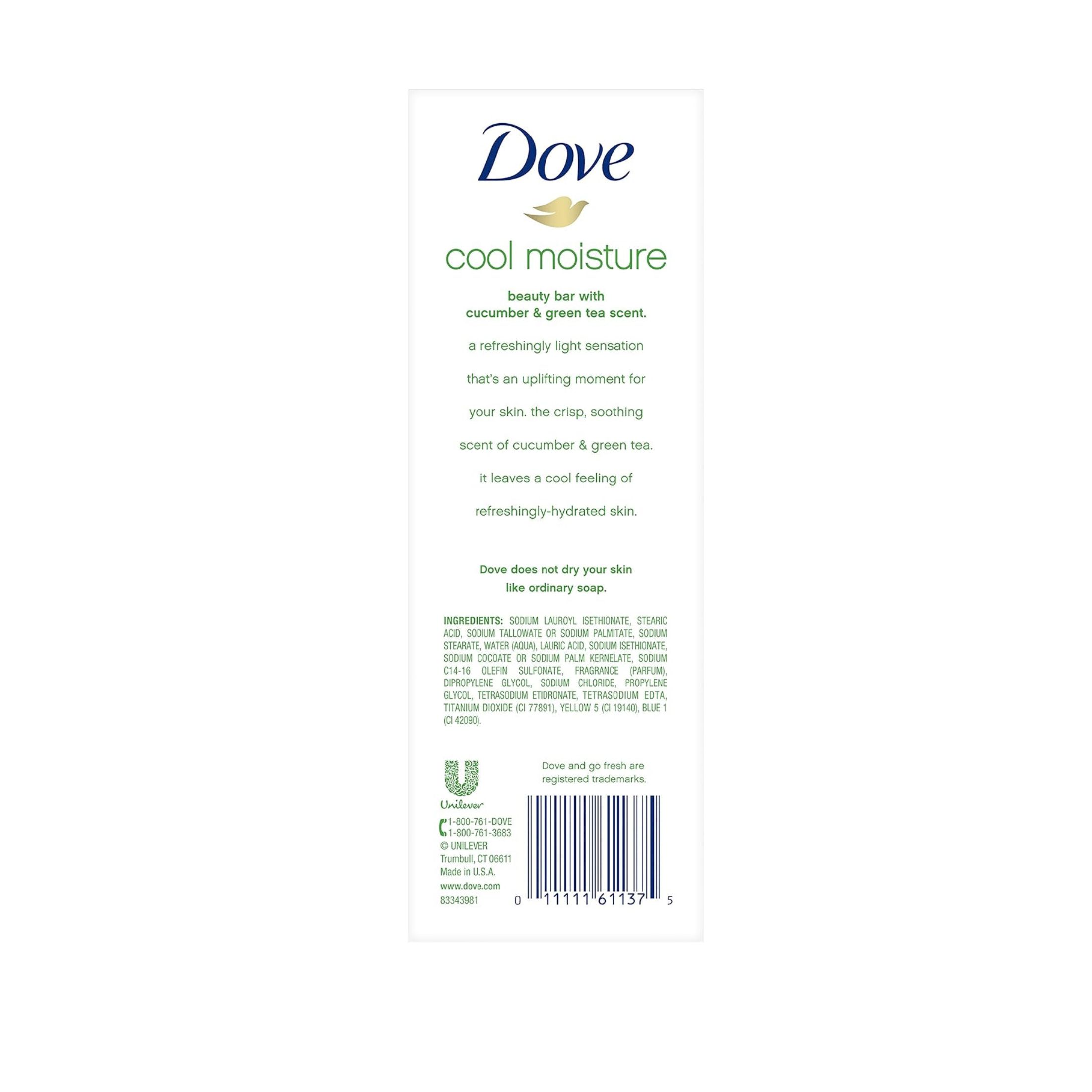 Dove Go Fresh Cool Moisture Beauty Bar With Cucumber & Green Tea Scent