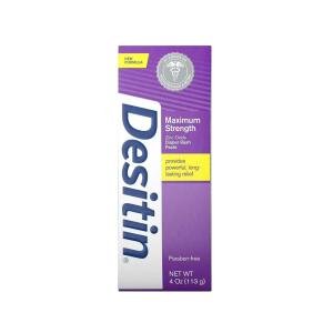 Desitin Maximum Strength Baby Diaper Rash Cream With 40% Zinc Oxide For Treatment, Relief & Prevention, Hypoallergenic, Phthalate- & Paraben-Free Paste, Travel Size, 2 Oz