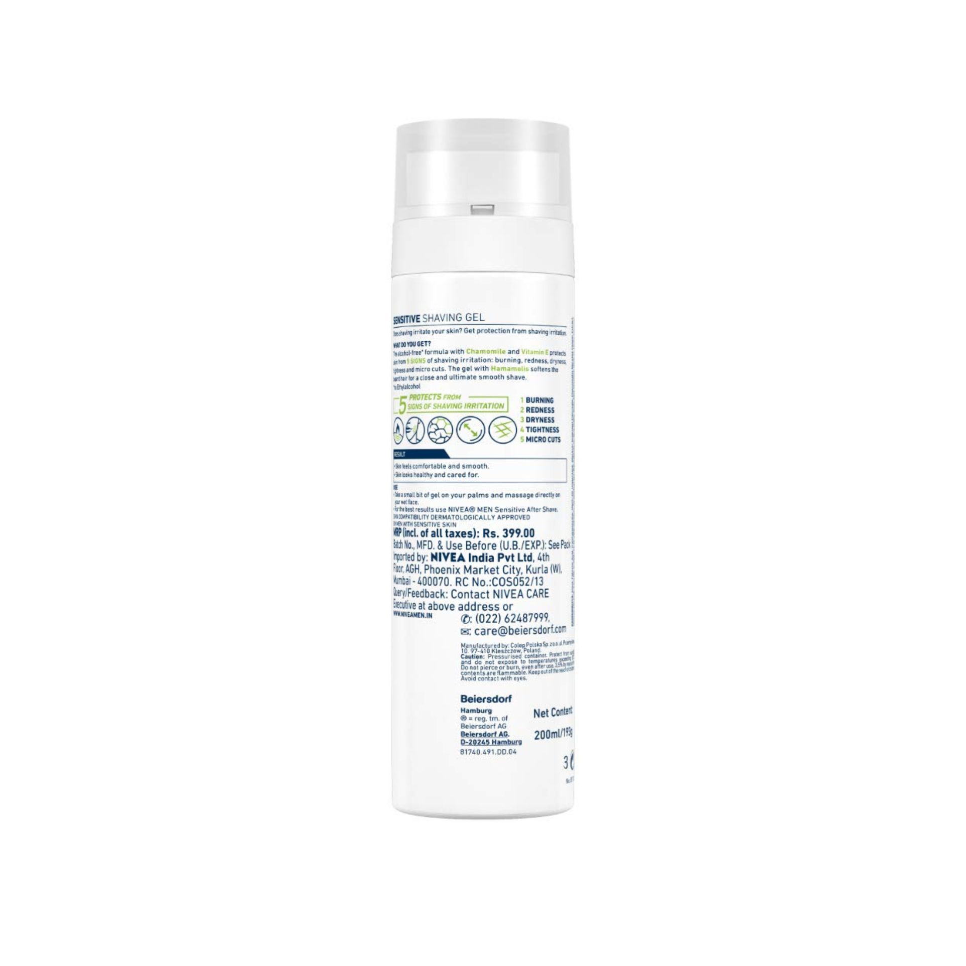 Nivea MEN Sensitive Skin Shaving Gel 200 mL