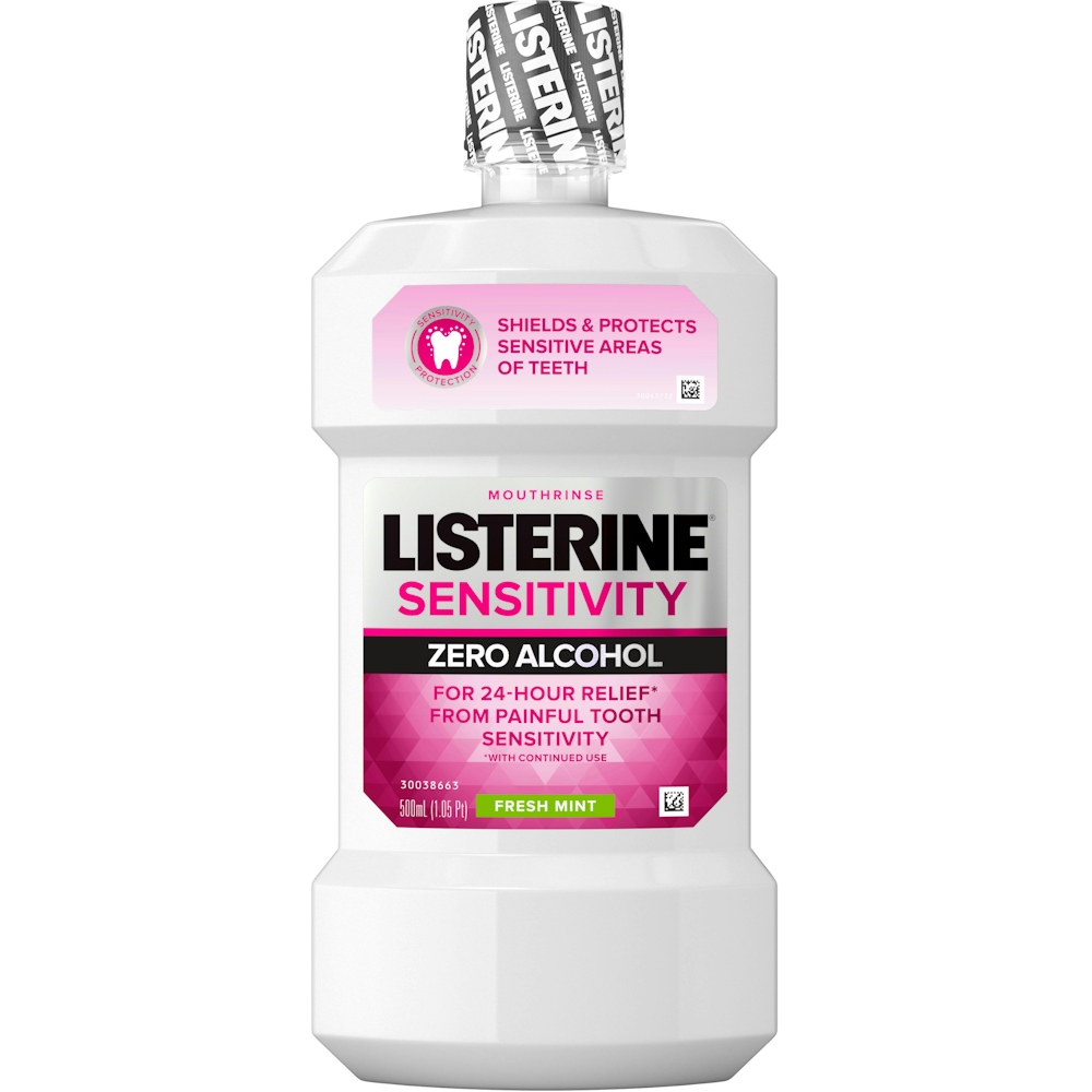 Listerine Mouth Rinse, Sensitivity, Zero Alcohol, Fresh Mint 1.05 Pt