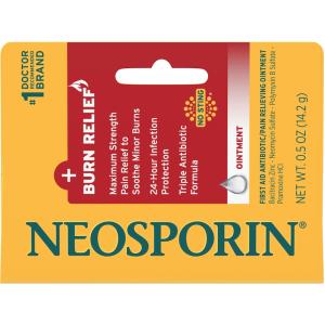 Neosporin Burn Relief & First-aid Antibiotic Ointment With Bacitracin Zinc & Neomycin, 0.5 Ounce