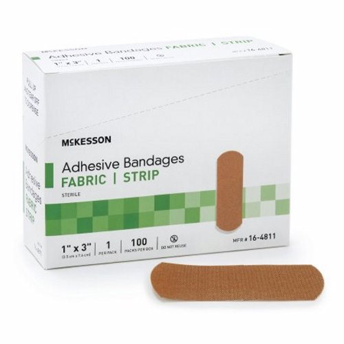 McKesson Adhesive Bandages Fabric Strips 1 X3 - 100ct