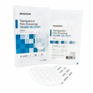 McKesson Transparent Film Dressing Framed Octagon 4" X 4-3/4" Sterile