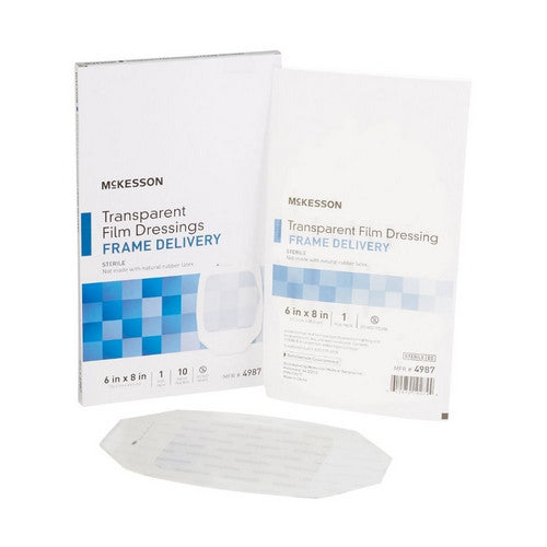McKesson Transparent Film Dressings Frame Delivery 6 X8